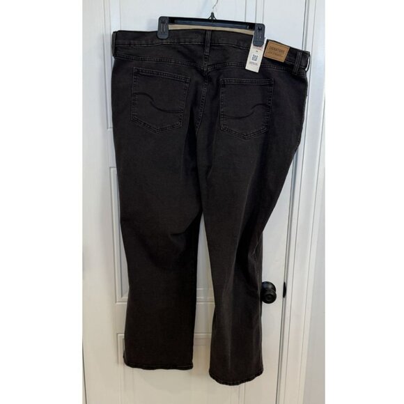 NWT Signature by Levis Size 24 High-Rise Kick Boot Jeans Black Charcoal Wash - Picture 2 of 6